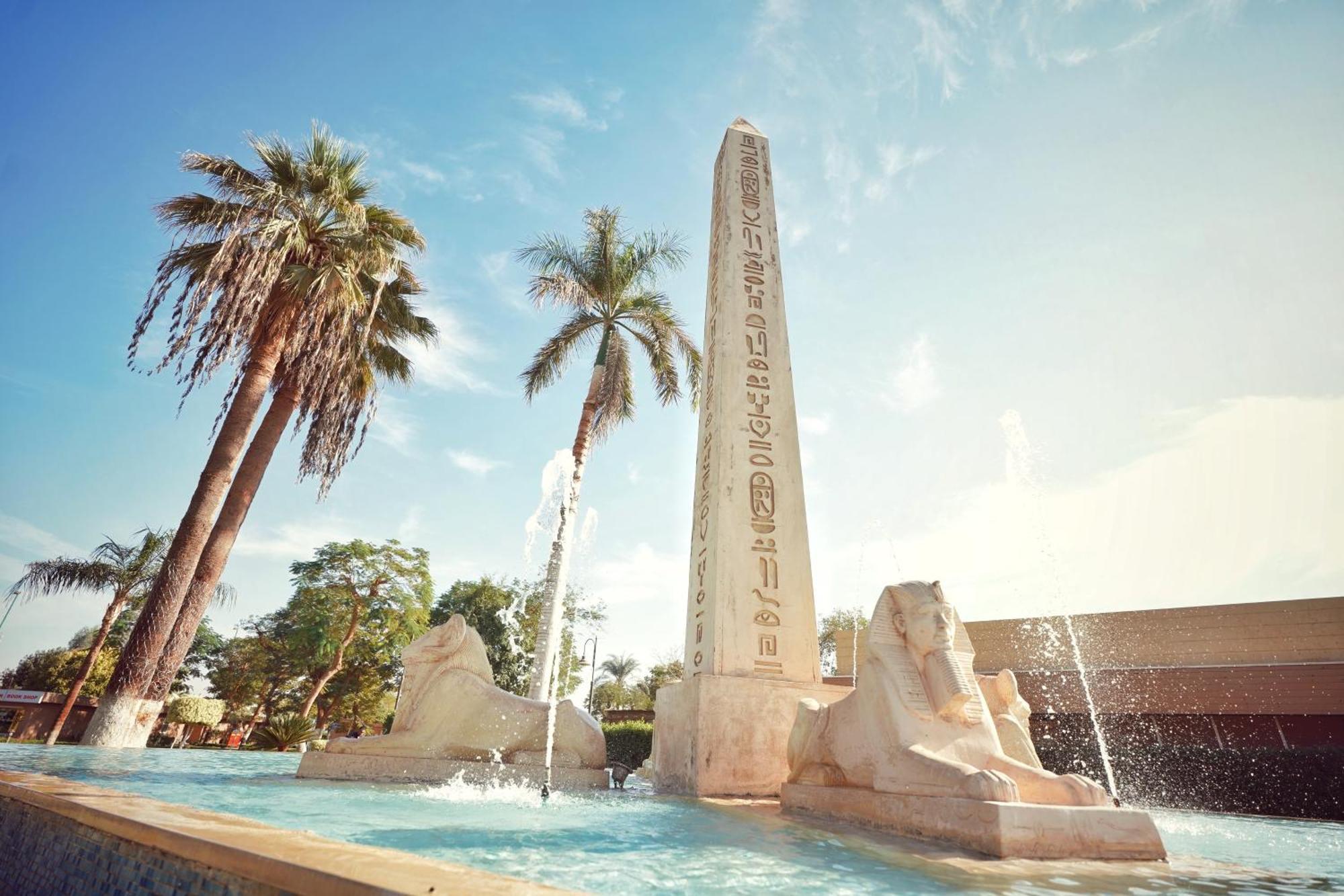 Jolie Ville Hotel & Spa Kings Island Luxor Exterior photo Obelisk of Amenemhet III at the entrance of the Egyptian Museum